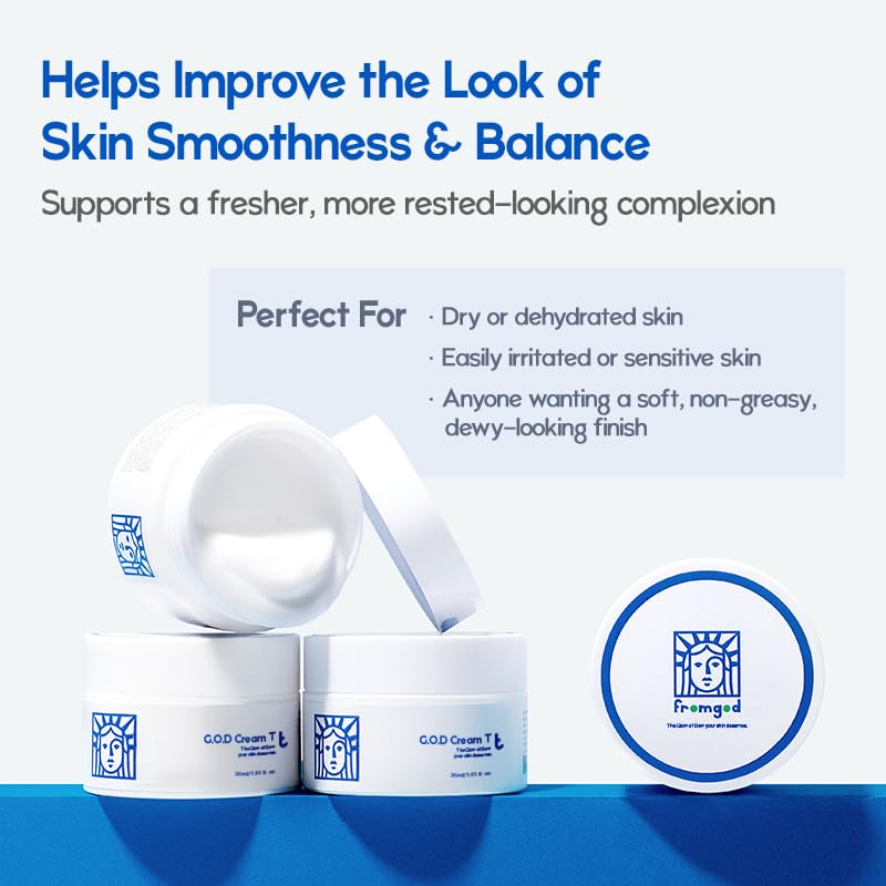 Fromgod -the Glow Of Dew your skin deserves- G.O.D Cream T – Hydrating & Calming Face Cream – Lightweight Korean Moisturizer for Soft, Balanced Skin (30ml/1.01 fl. oz.) - Image 3