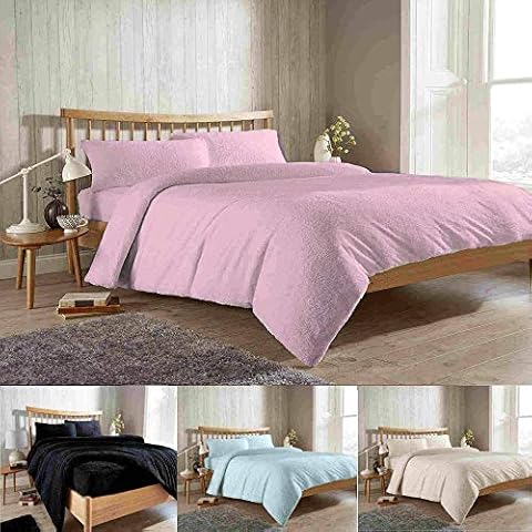 Double Pink Fleece Duvet Cover Set Cover
