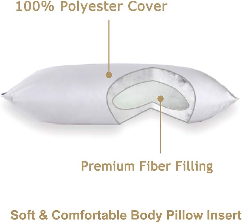 DOWNCOOL 1 Comforter Queen Size and 1 Body Pillow Insert-Down Alternative Hotel Comforter with Corner Tabs
