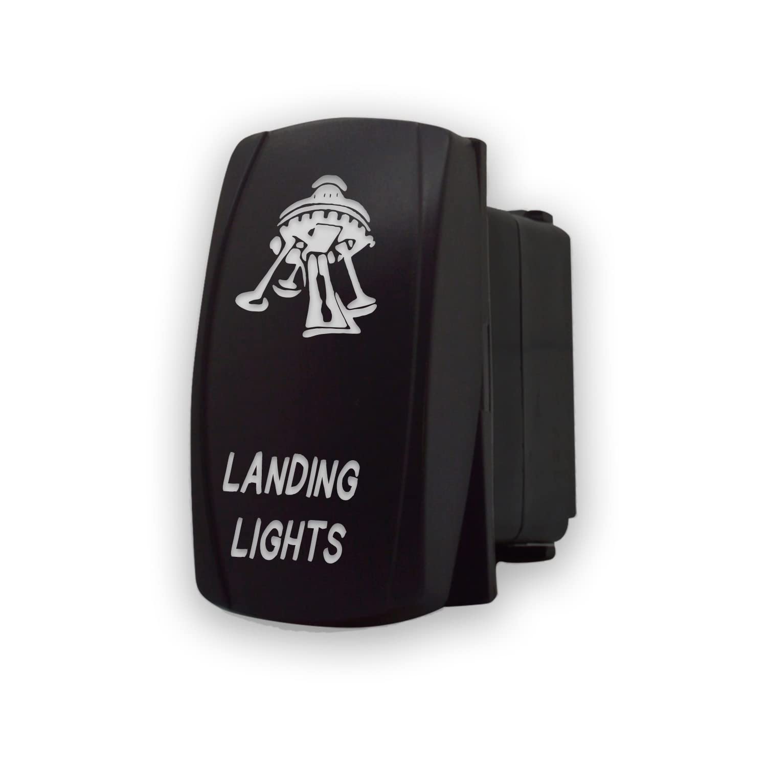 Rocker Switch LED With Laser Backlit Etching – 20A 12V ON/OFF, Choose ...