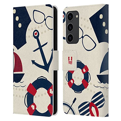 Étui Portefeuille Samsung S23+ 5G Cuir Premium Couleur Nautique Été Coque Haute Couture