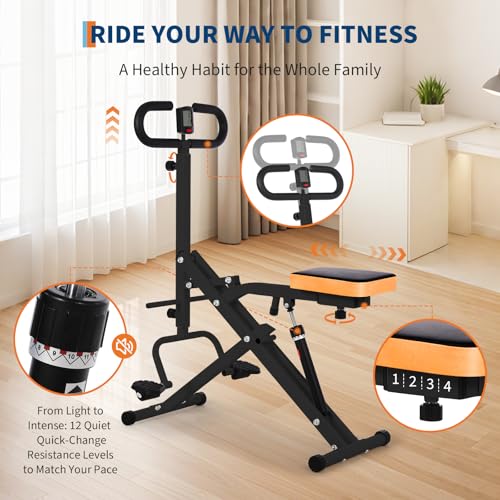 Garvee Squat Machine, Squat Assist Trainer with 12 Level Adjustable Resistance, Foldable for Home Storage - Full Body Workout Gym Equipment for Glutes & Legs, 350 LBS Capacity, White by Garvee - Image 7