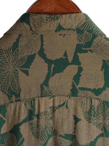 Image of JOTOOK Mens Hawaiian Shirt Short Sleeve Button Down Tropical Shirts Casual Floral Summer Beach Shirt