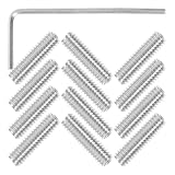 WEKADRIN 12個 ベース用高さ調整サドルネジ 六角レンチ付 ギターサドルパーツ交換用 ブリッジサドル螺丝補修用