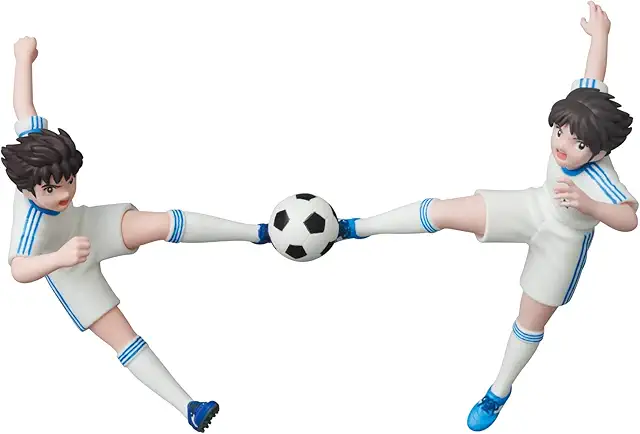 Figurines Olive et Tom : MEDICOM Captain Tsubasa Tsubasa et Misaki (Twin Shoot) 13 cm