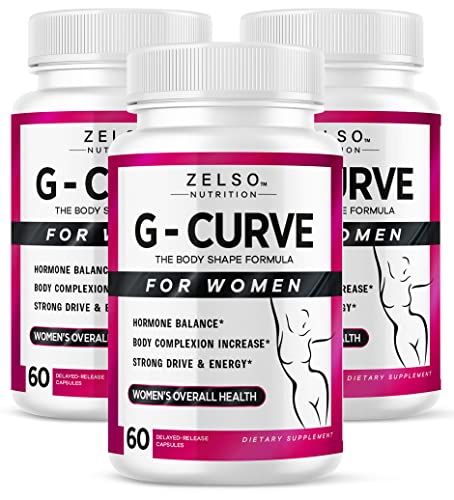 (3 Pack) G Curve For Women, Original Supplement Pills Female Body Enhancment, The Perfect Body Shape Formula Pill, Advanced EXTRA STRENGTH GCurve Formula, 90 Day Supply (180 Capsules)