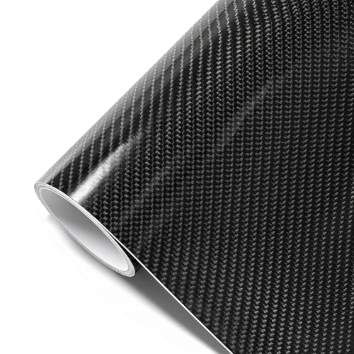 flintronic Vinilo Fibra de Carbono 6D, 150x30cm Adhesivo Impermeable para Coche, Lámina de Carbono, Vinilo Moto Película Pegatina, Pegatina para Decoración Coche, Protección Motocicleta Automóvile