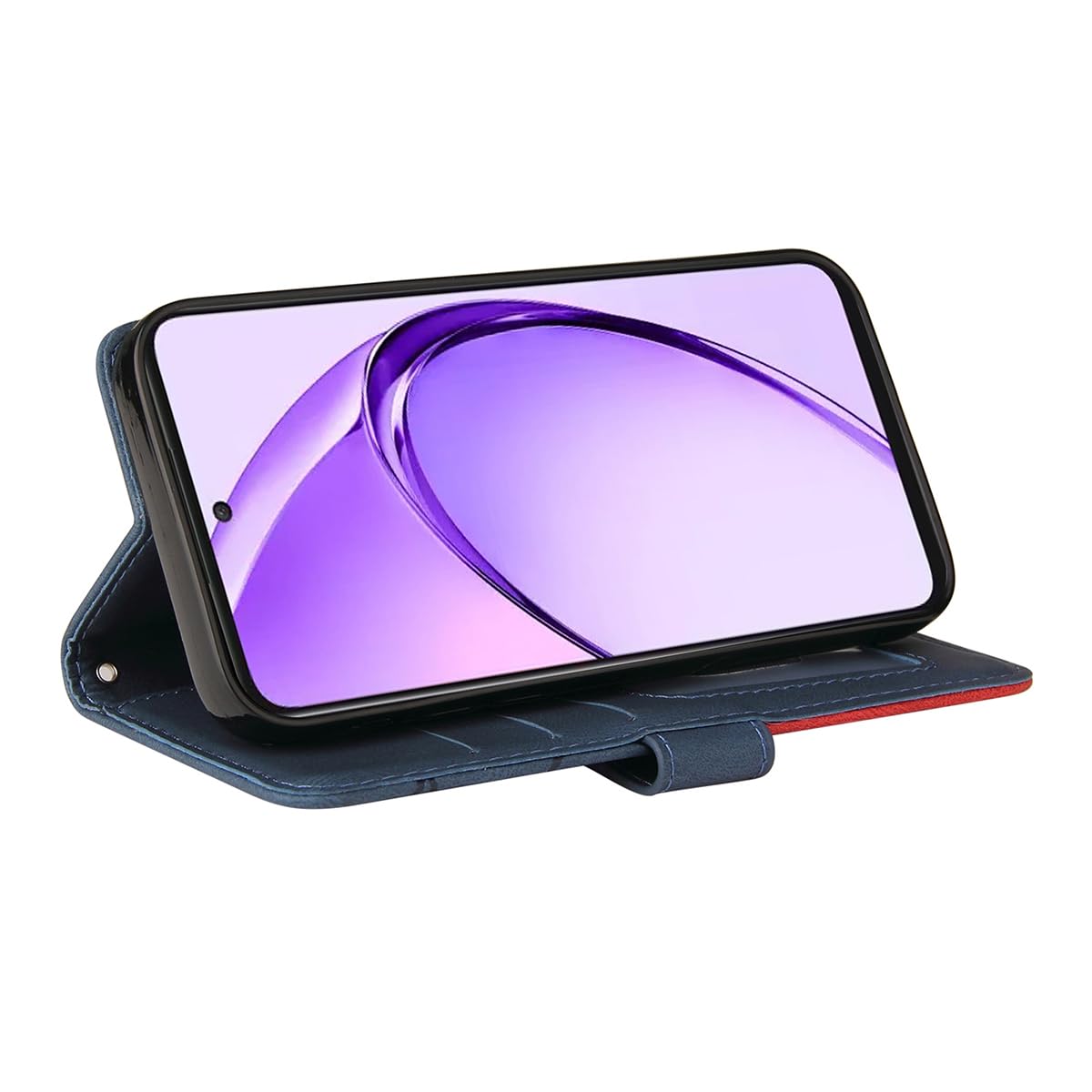 Custodia Portafoglio Per OPPO A80 5G Con Farfalle 3D | JIUNINE In Pelle PU E TPU Antiurto, Rosa Oro