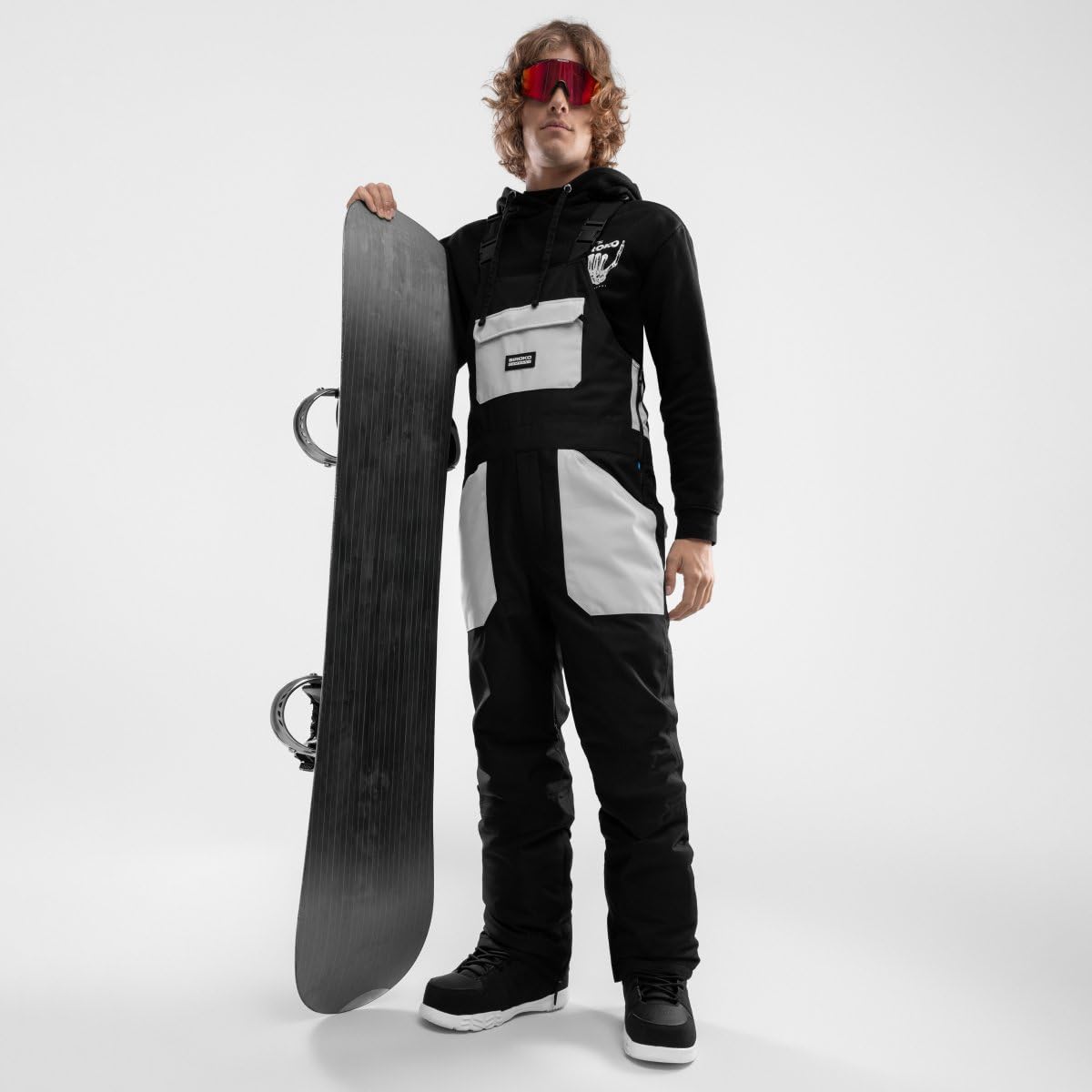 SIROKO - Salopette da Snowboard B1 Keystone - XL - Nero/Grigio