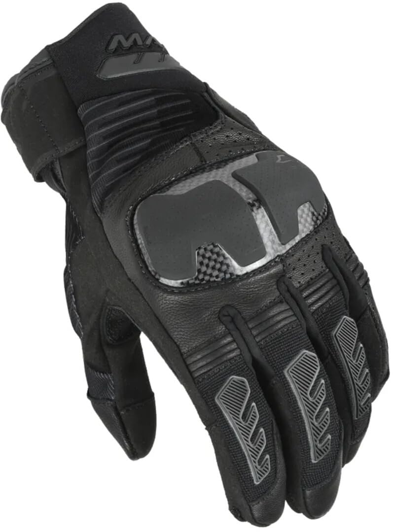 Macna Men's Black Rime 2.0 Motorcycle Gloves