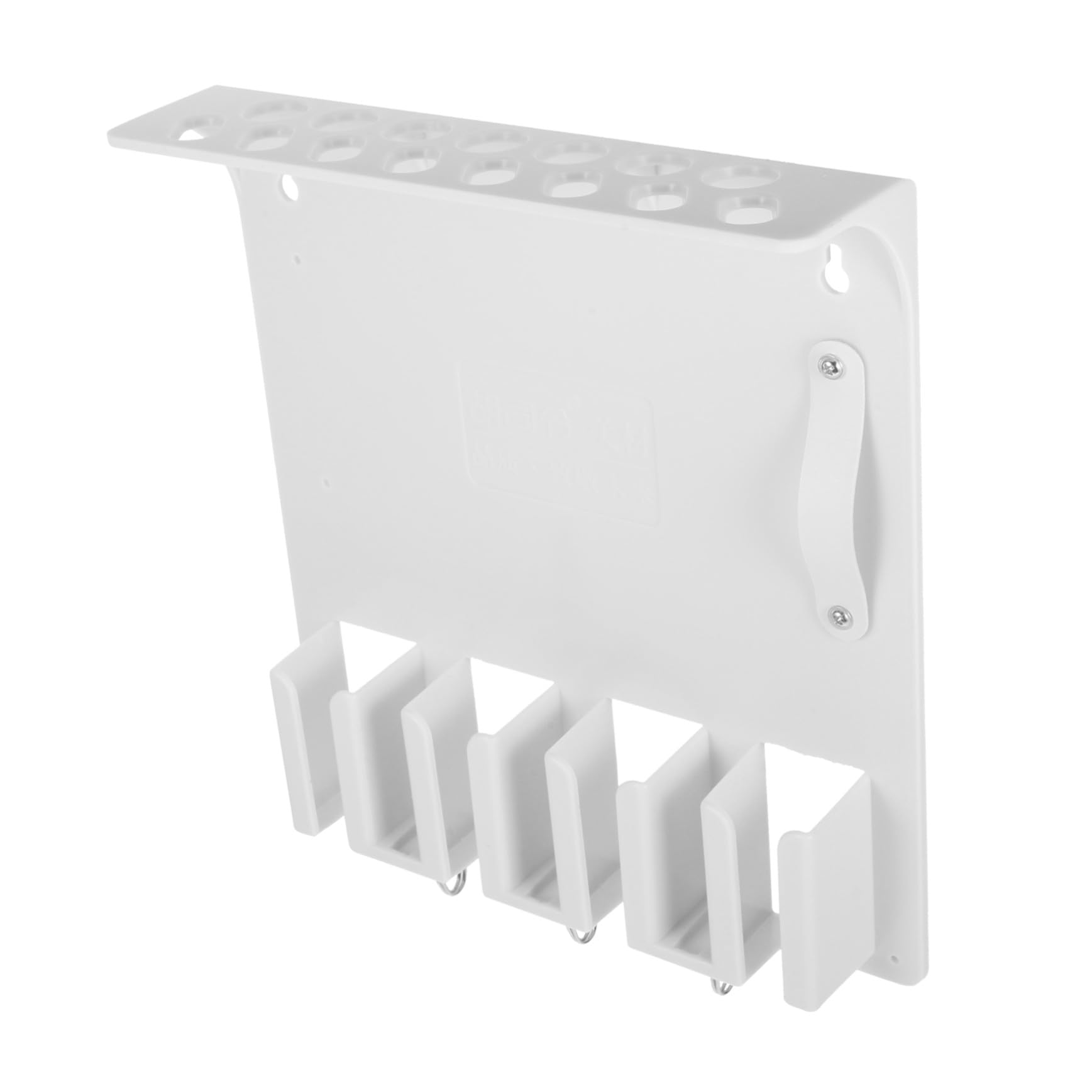 SOLUSTRE Soporte de Cortapelos Montado Pared Organizador de Herramientas de Peluquería para Cortadora Cepillos y Tijeras Rack de Almacenamiento para Salón
