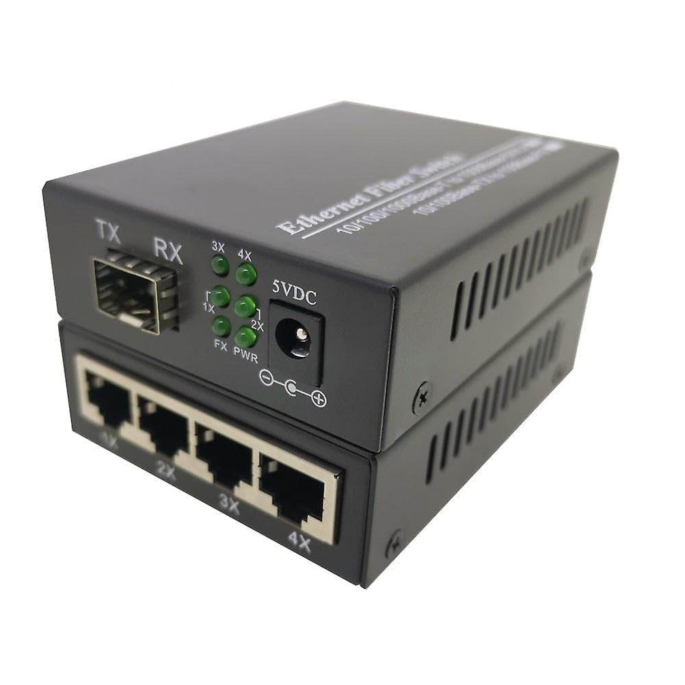Hanutech 4 RJ45 Fiber Optic Media Converter Gigabit- 1 SFP Port 4 Electrical RJ45 Ports (Without SFP Module) 10/100/1000Mbps Base-Tx To1000Mbps Base-Fx (1 Pcs) (B0CV3K95YK) Amazon Price History, Amazon Price Tracker