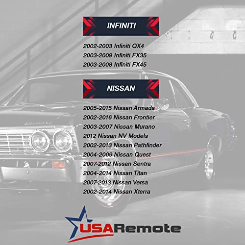 image for USARemote Key Fob Keyless Entry Remote fits Nissan Frontier Armada Mur