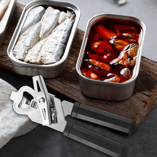 Apriscatole per anziani | Apriscatole manuale in acciaio | Apriscatole di birra – per per anziani e donne per la casa per bevande di soda birra e varie bevande - immagine 4