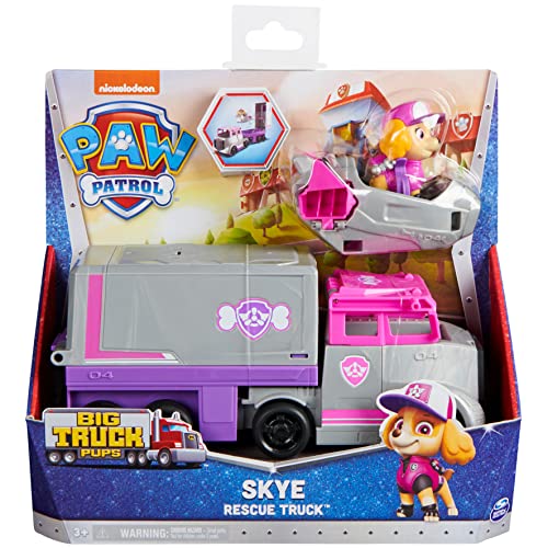 Image of Paw Patrol Big Truck Pup's Skye Transforming Toy Truck with Collectable Action Figure|Vehicle Set with launch rescue Jet|Learning-Education Activity Set|RoleplayToy For Kids3+|BirthdayGift|MadeInIndia