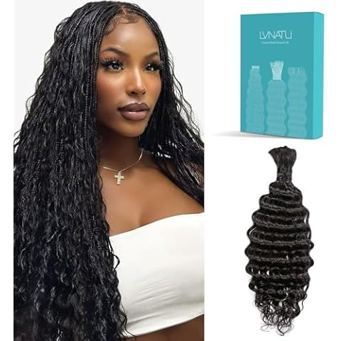 Lvnatu Boho Braids Human Hair 2 Bundles 22 Inch Natural Black Cover