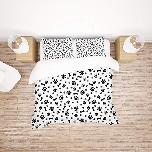 Housse de couette chat et chien en microfibre supérieure Cheshongg Queen Size - 3