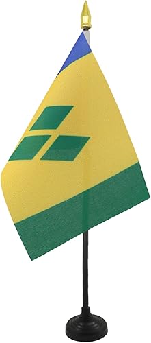 Miniatura 43 de AZ FLAG - Bandera de mesa Colombia de 4 x 6 pulgadas - Mini bandera colombiana de escritorio 100% poliéster 5.9 x 3.9 in - Cartel de oficina