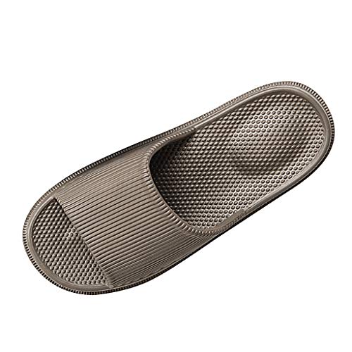 Smniao Damen Hausschuhe Duschschuhe Slippers rutschfest Weiche Sommer Unisex Badeschuhe Indoor Badelatschen Saunaschuhe (38/39 EU, Kaffee) Cover