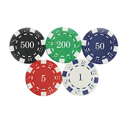 Zestaw 300 żetonów do pokera, z kostkami, 2 talie, 5 kostek, zestaw do pokera z aluminiową obudową