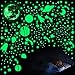 756 Stück Wandsticker Leuchtaufkleber, Mond und Sterne Fluoreszierend Wandaufkleber Planeten Raumschiff Leuchten Im Dunkeln Wandtattoo für Kinderzimmer Zimmer Baby Schlafzimmer Home Dekorative