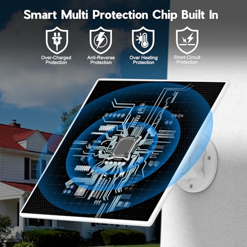 Zonnepaneel voor Ring-camera's, 3W Zonnepaneel met Ingebouwde 4000mAh accu compatibel met Ring Spotlight Cam/Pro/Plus-accu en Stick Up Cam/Pro accu - 2 stuks - Afbeelding 6