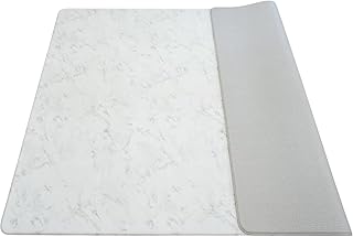 GU MODE プレイマット 抗菌 ベビープレイマット もちもち シームレス リバーシブル PVCマット 床暖房対応 厚手 1.1cm 両面使用 防音 赤ちゃん 手入れ簡単マット 防水 防音 大判おしゃれ (マーブル, 240x140x1.1cm)