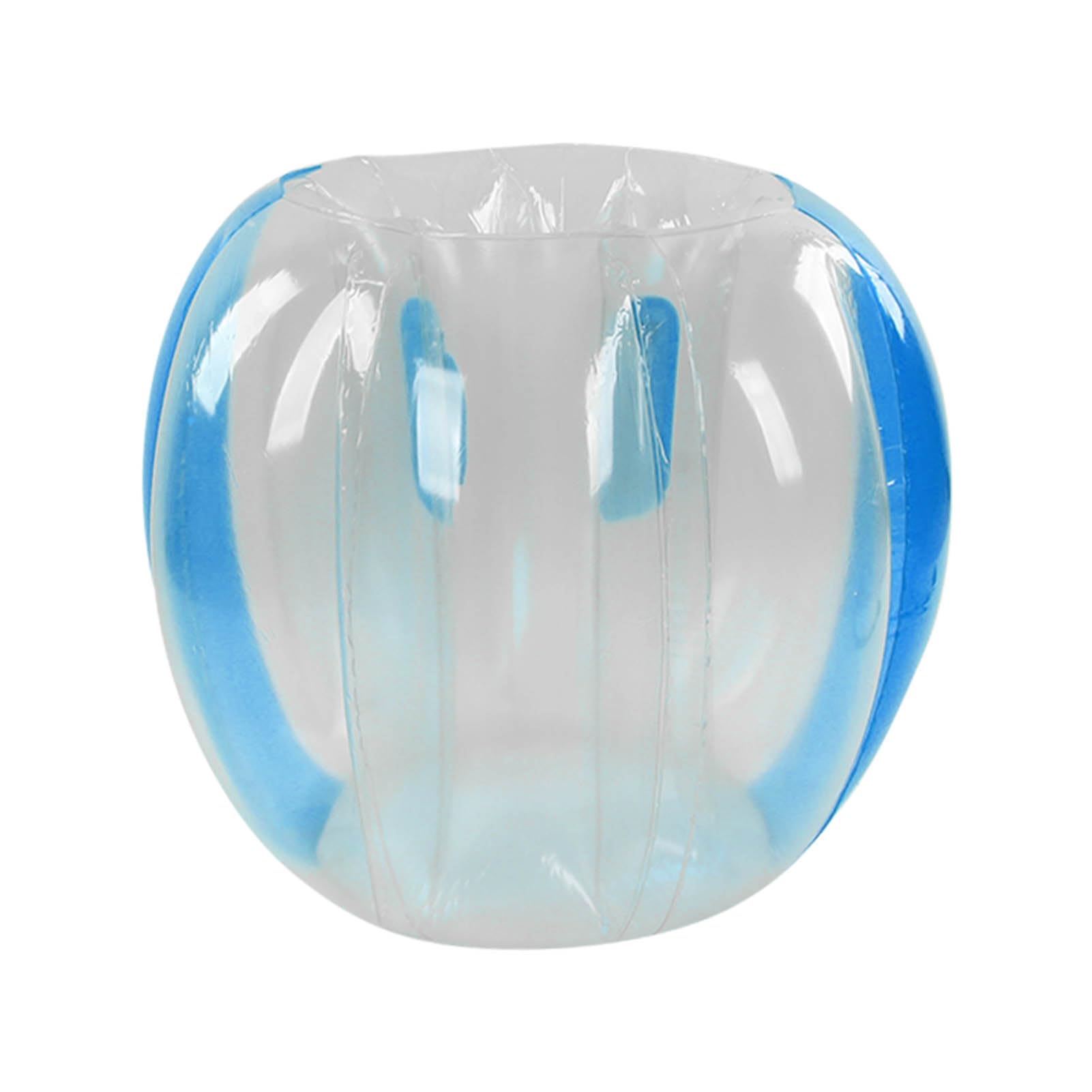Aufblasbarer Bump-Ball, menschlicher Kollisions-Blasen-Hüpfball, PVC-Körperblasenball für Outdoor-Spiele und Partys, inklusive Reparaturflicken, 90 x 80 cm für Kinder und (Blau Transparent)