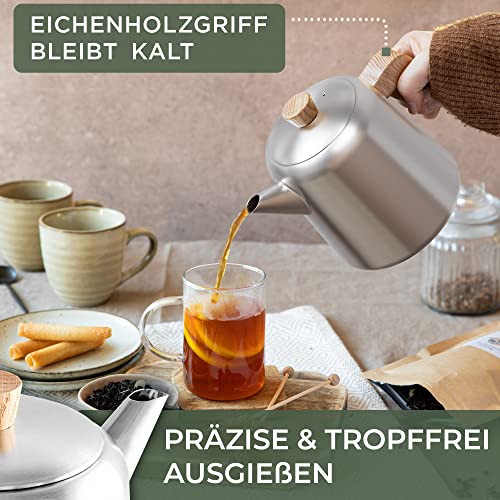 WALDWERK Teekanne mit Stövchen (1,1L) – Ansicht 5