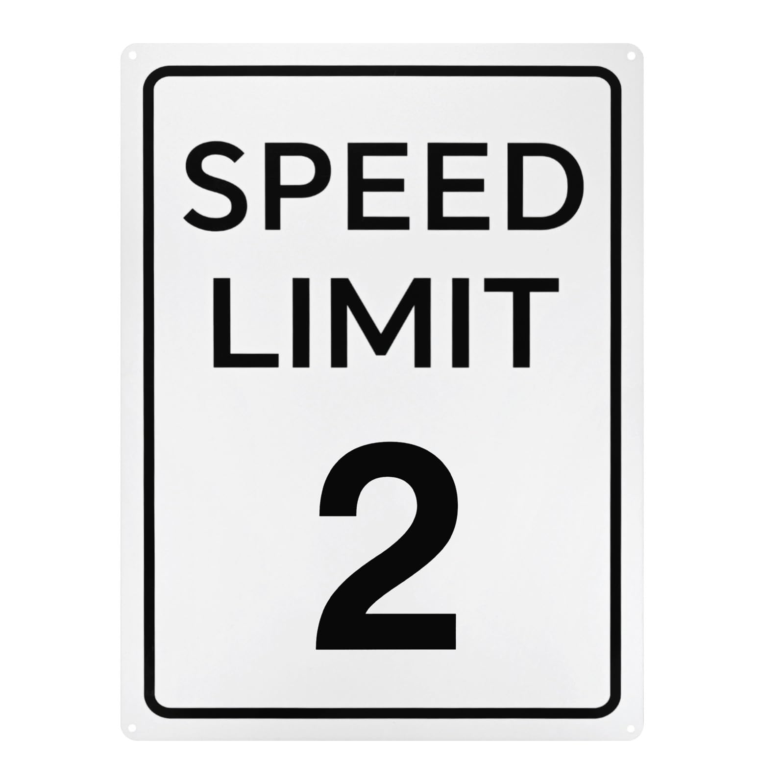 M METERXITY Speed Limit 2 MPH Sign