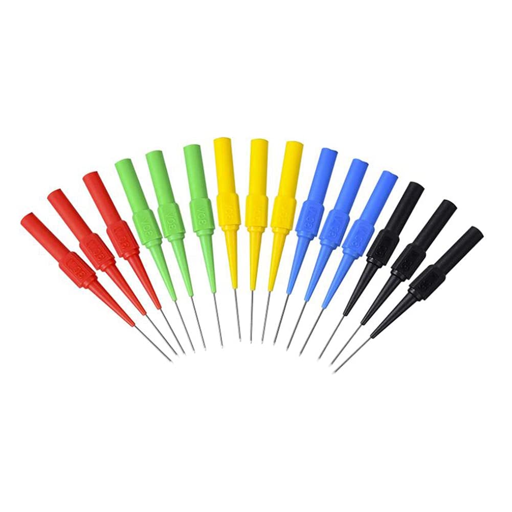 KVSERT 15PCS Insulation NonDestructive Piercing Probe Kit Multimeter