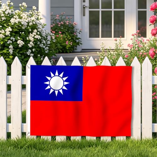 Drapeau de Taïwan haut de gamme double face cousu machine - 7