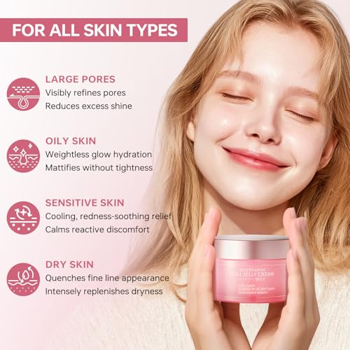 BOLI Collagen Jelly Cream - Moisturizing Hydrating Face Cream with Niacinamide & Hydrolyzed Collagen for All Skin Types (120g) - Image 3