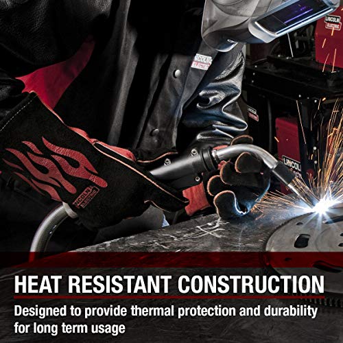 Lincoln Electric Traditional Mig/Stick Welding Gloves | 14" Lined Leather | Kevlar Stitching | K2979-All #TOP4
