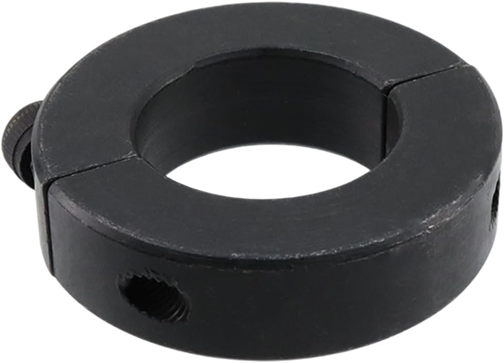 Antrader 1" Bore Double Split Shaft Collar,Carbon Steel Shaft Collars with M5 Set Screw,4Pcs,Black