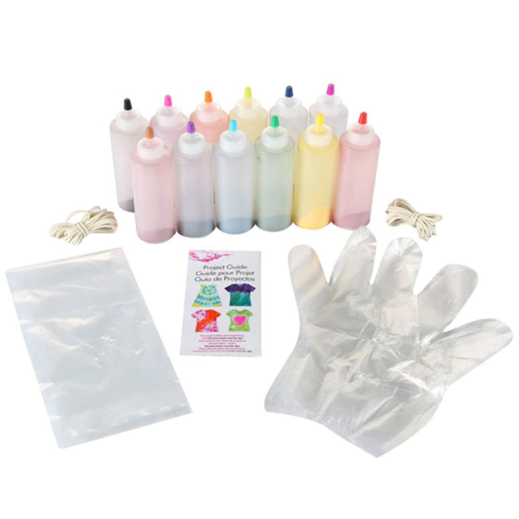 12pcs Permanent Accessories Textile Paints One Step Jacquard Colorful Tie Dye Kit Fabric Non Toxic Spiral Clothing Graffiti, Fabric Textile Paints