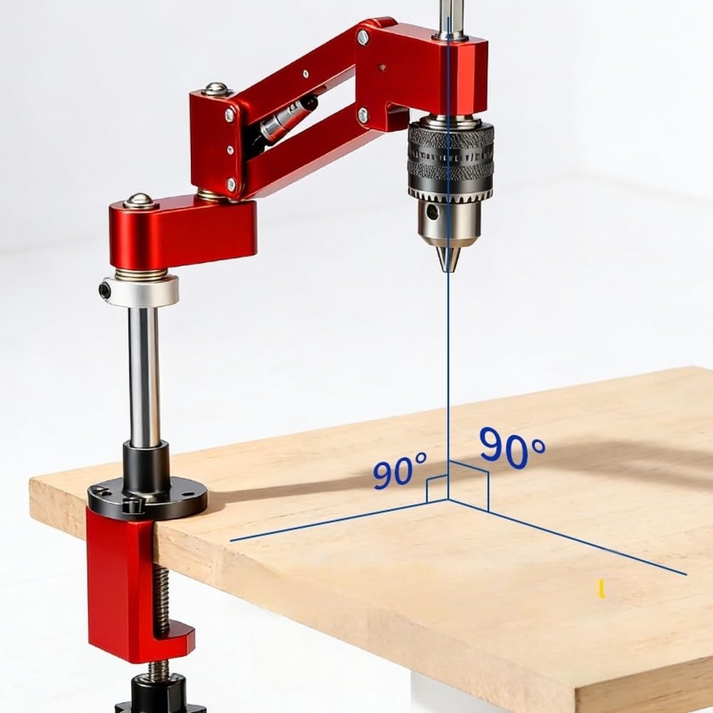 Máquina de roscar voladizo de aleación de aluminio, guía de taladro manual, enhebrador vertical horizontal, mandril de 1,5-10 mm, 200 x 300 mm
