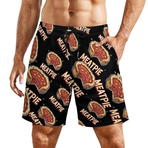 Pantalones cortos de playa para hombre Meat Pie ideales para vacaciones y piscina