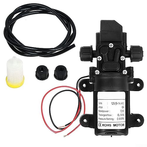 Pompe à Diaphragme 12V 60W - Haute Pression, Amorçage Automatique - Pour Pulvérisation Agricole, Nettoyage