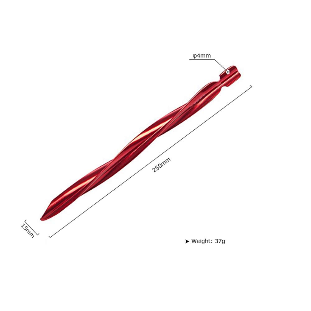 Des tentes de camping, des tentes, Piquets de tente 10 pièces piquets de tente 25cm en alliage d'aluminium piquets de tente en spirale piquets de jardin clou de sol hamac robuste Camping ( Color : Bla