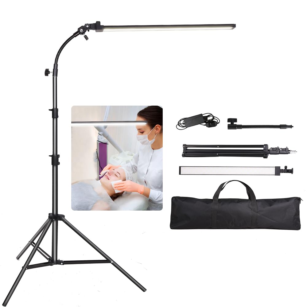 Fotostudio - Set di illuminazione a LED con custodia, flessibile, per bellezza, sopracciglia, tatuaggi, trucco, odontoiatria, ciglia, ritratti, luce di riempimento