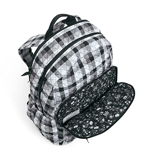 Image of Vera Bradley Women's Cotton Campus Backpack, Kingbird Plaid, One Size