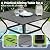 SUNSHINE VALLEY 5 Piece Patio Dining Set for 4, 37”x37” Square Table with Umbrella Hole, 4 Metal Red Chairs, Outdoor Table and Chairs Set for Lawn Backyard and Deck