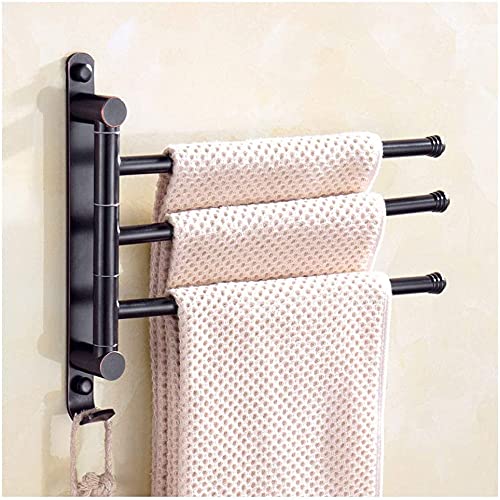 Porte-serviette mural pivotant pour organiser la douche d'une salle de bain familiale