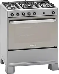 SUGGAR FOGÃO SELECT PRATA MESA DE INOX 5 BOCAS TRIPLA CHAMA TREMPES DUPLAS FERRO FUNDIDO PORTA ESPELHADA ACENDIMENTO AUTOMÁTICO BIVOLT FGISL510PRIX