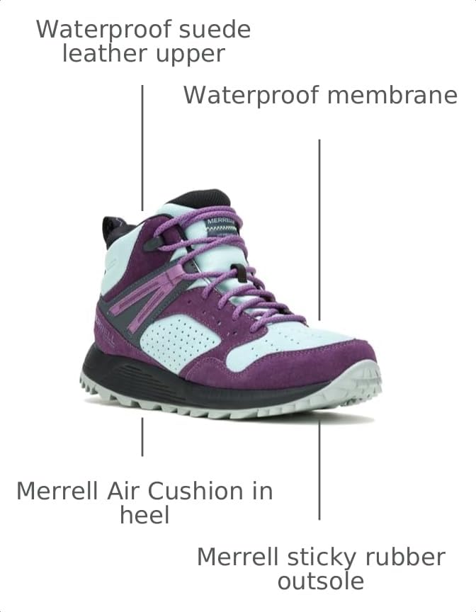 Image of Merrell Women's Wildwood Mid Leather Waterproof Hiking Boots