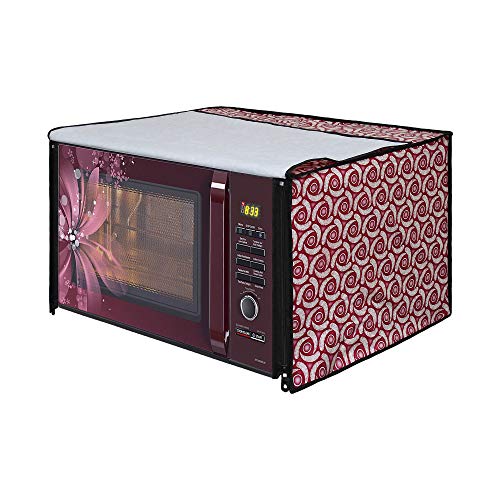 Image of DREAM KING Stylish Design & Printed Microwave Oven Cover Full Closure |waterproof & Dustproof Oven Cover Suitable for All Models - Multicolour SA57