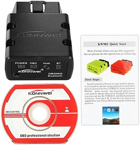 Konnwei Kw902 Black Kw902 Mini Bluetooth 2 1 Obdii Car Diagnostic Scan Tools For Android Black Buy Online At Best Price In Uae Amazon Ae