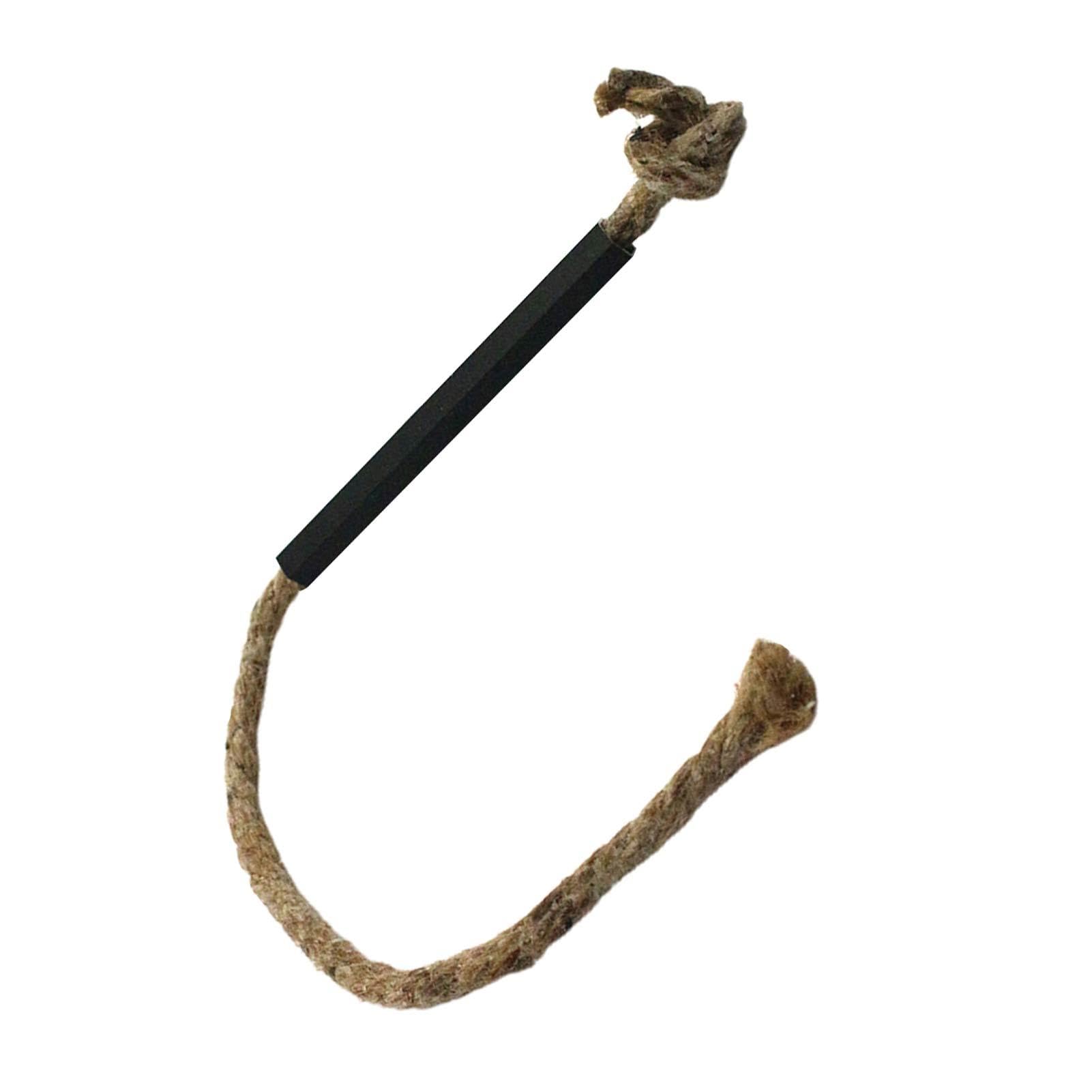 Cuerda de fuego tubo de yesca de yute de aluminio anodizado para camping