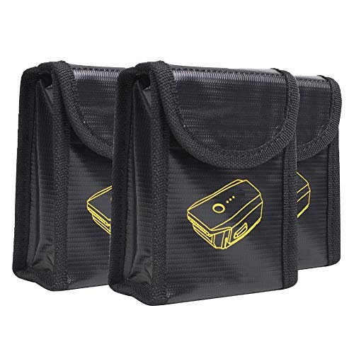 Preisvergleich Produktbild Zenguiha Battery Bag Explosionsgeschützte Safe Bag - 3er-Pack Sicherheitsschutz Feuerschutz Akku-Aufbewahrungstasche